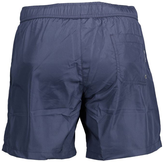 Karl Lagerfeld Karl Lagerfeld Blu Polyester Men's Swim Boxer Blauw