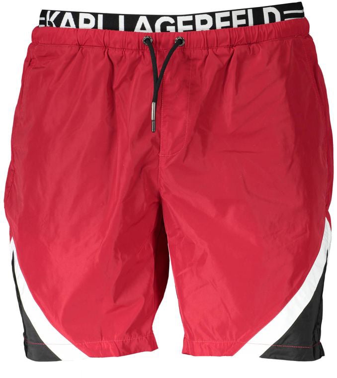 Karl Lagerfeld Karl Lagerfeld Red Polyester Men's Swim Boxer Rood