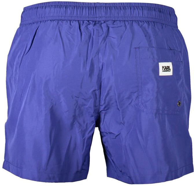 Karl Lagerfeld Karl Lagerfeld Blu Polyester Mens Swim Trunks Blauw
