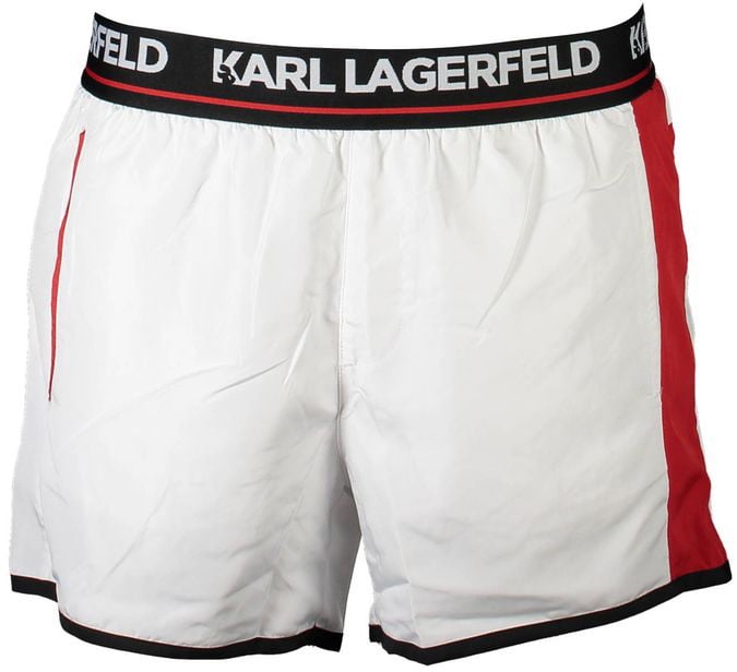 Karl Lagerfeld Karl Lagerfeld Bianco Poliestere Men Swim Boxer Wit