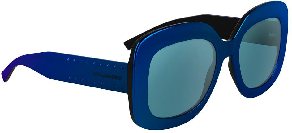 Karl Lagerfeld Blue Injected Sunglasses Blauw