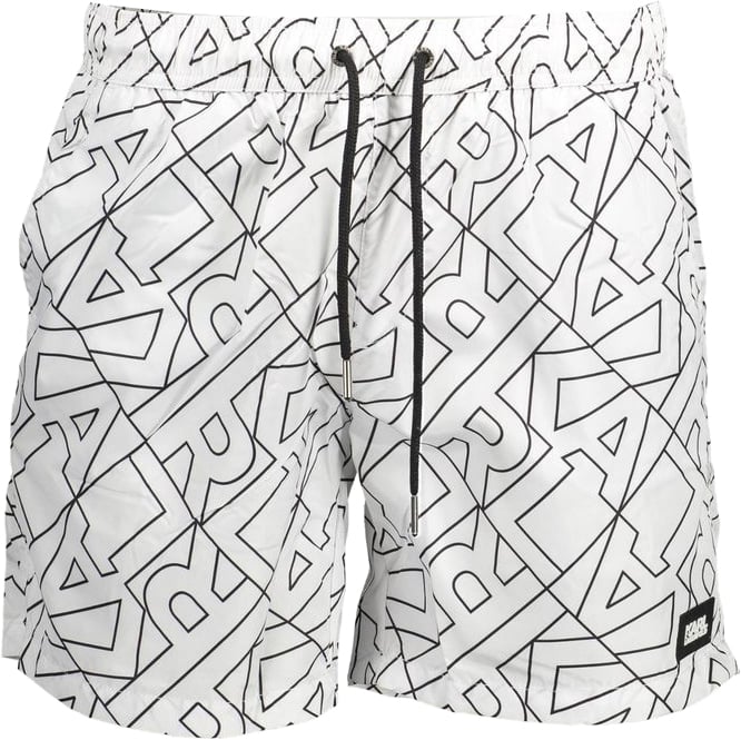 Karl Lagerfeld Karl Lagerfeld Bianco Polyester Men's Swim Boxer Wit