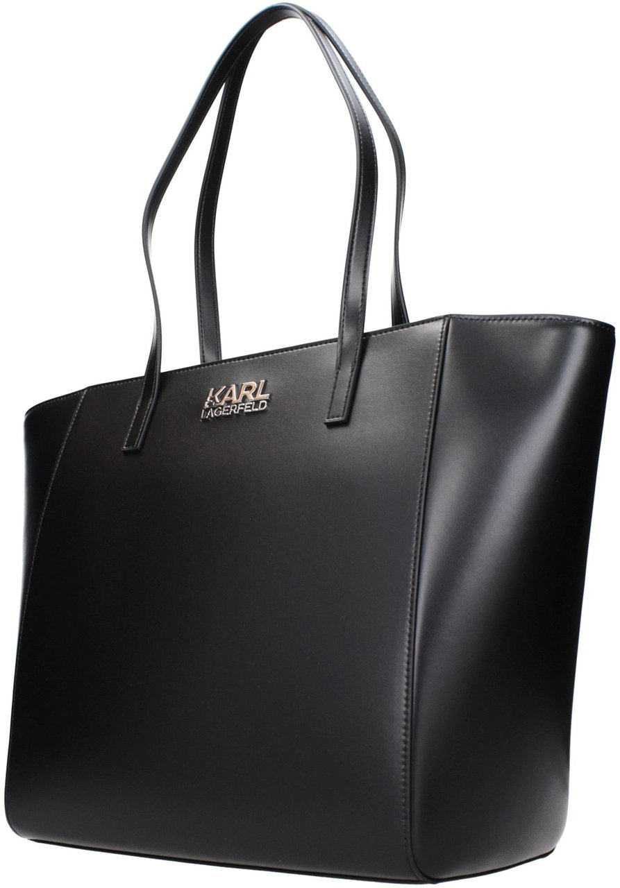 Karl Lagerfeld Black Polyethylene Shoulder Bag Wit