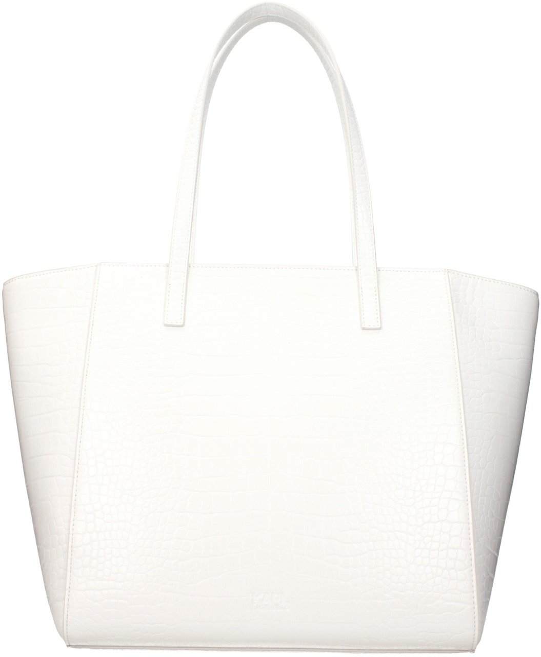 Karl Lagerfeld White Polyethylene Shoulder Bag Bruin