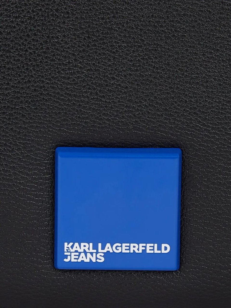 Karl Lagerfeld Textured Black Crossbody Bag with Branding Zwart
