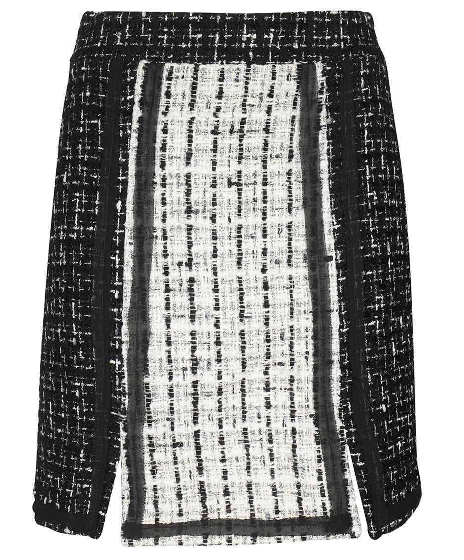 Karl Lagerfeld Bouclé wool skirt Zwart