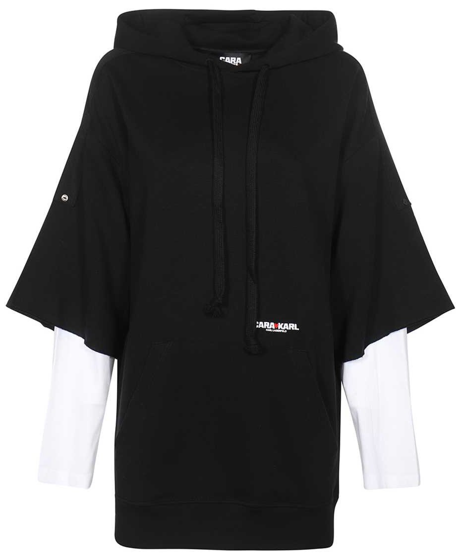 Karl Lagerfeld Cotton hoodie Zwart