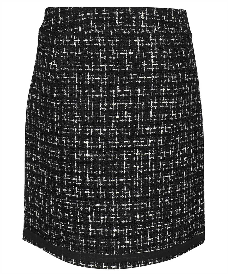 Karl Lagerfeld Bouclé wool skirt Zwart