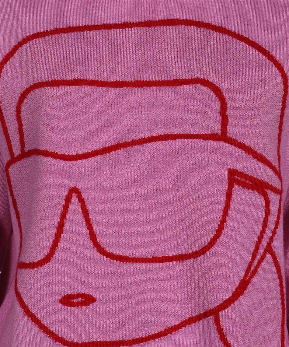 Karl Lagerfeld Long sleeve crew-neck sweater Roze