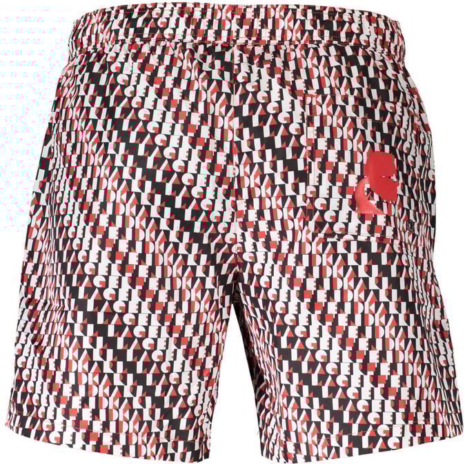 Karl Lagerfeld Karl Lagerfeld Black Polyester Men's Swim Boxer Zwart
