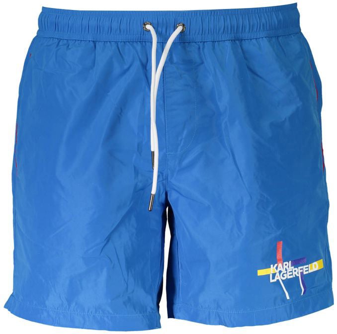 Karl Lagerfeld Karl Lagerfeld Azzurro Polyester Men Swim Boxer Blauw