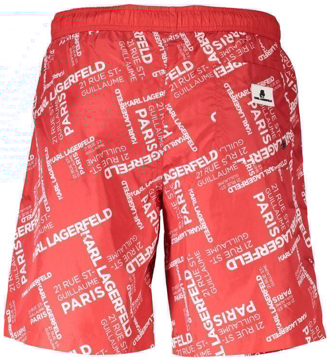 Karl Lagerfeld Karl Lagerfeld Red Polyester Men Swimwear Rood