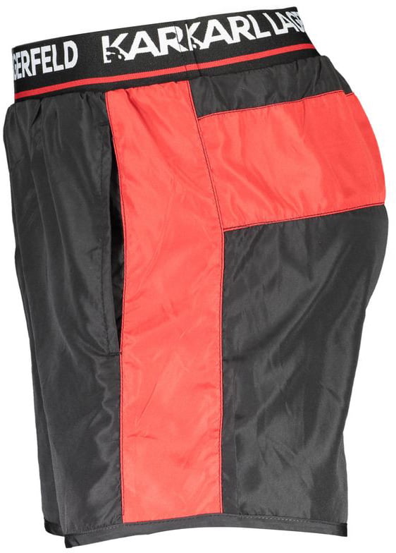 Karl Lagerfeld Nero Poliestere Mens Swim Boxer Zwart
