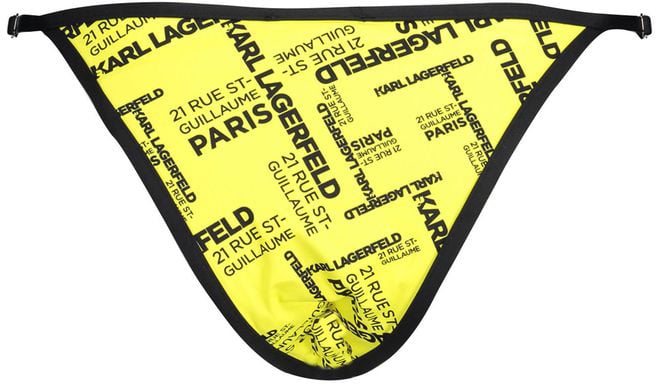 Karl Lagerfeld Yellow Polyamide Women's Swim Brief Geel