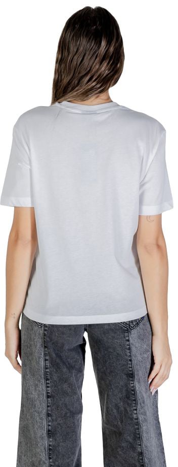 Karl Lagerfeld White Cotton T-Shirt Wit