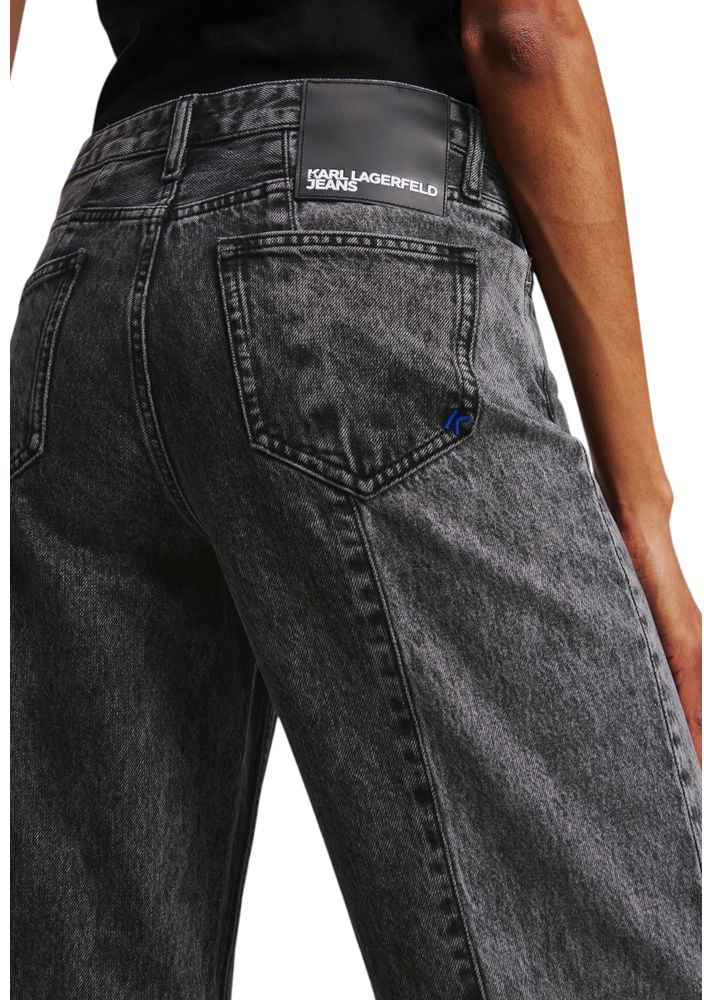 Karl Lagerfeld Black Cotton Relaxed Fit Jeans Zwart