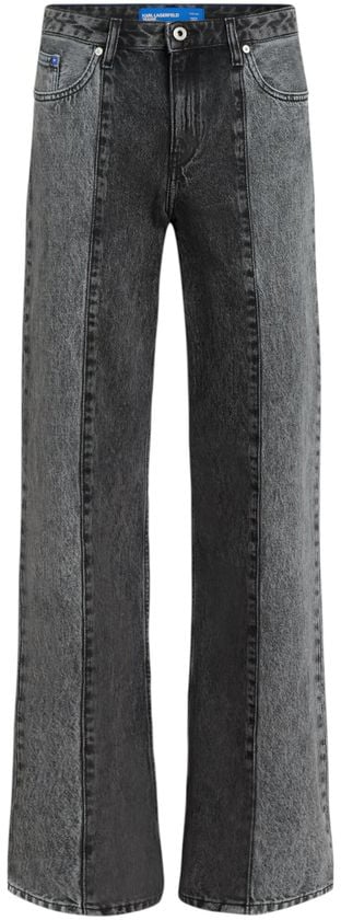 Karl Lagerfeld Black Cotton Relaxed Fit Jeans Zwart