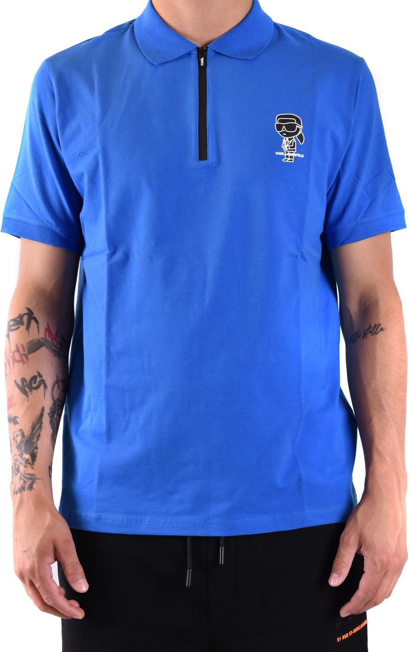 Karl Lagerfeld Men Polo Blauw