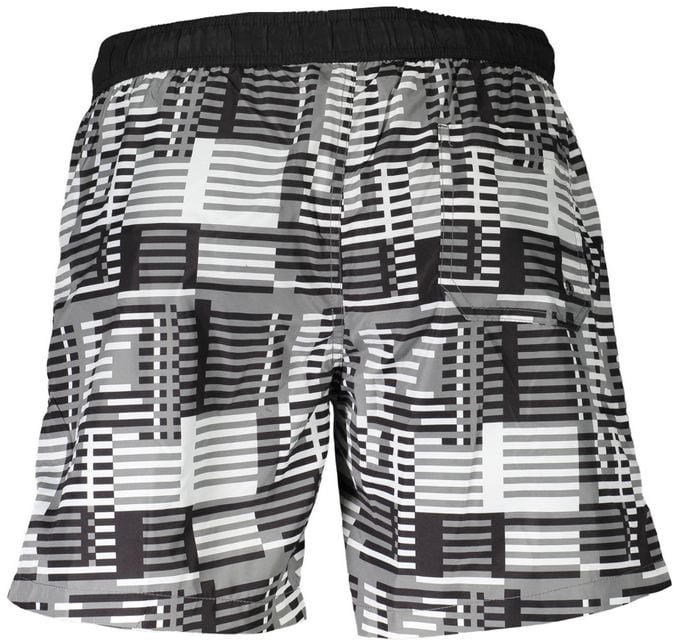 Karl Lagerfeld Black Polyester Men's Swim Boxer Zwart