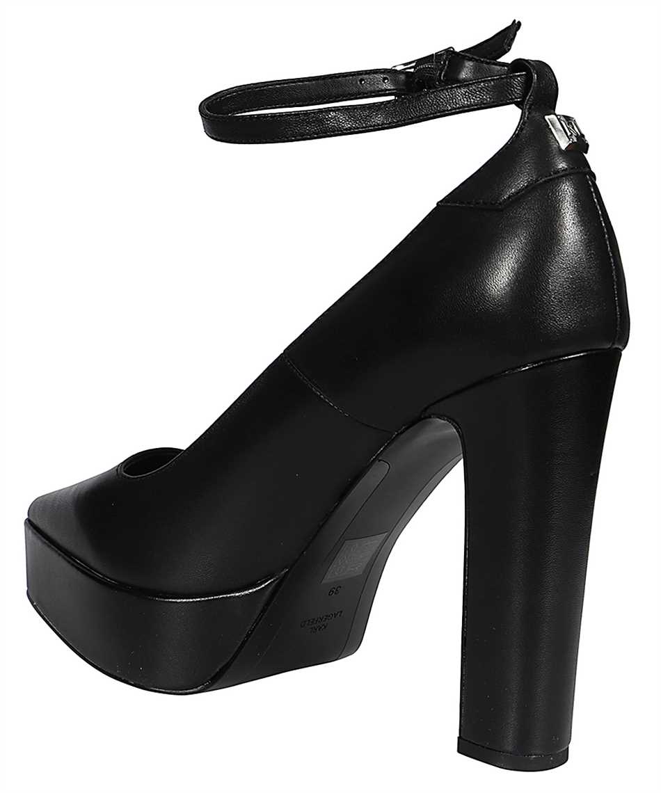 Karl Lagerfeld Leather pointy-toe pumps Zwart