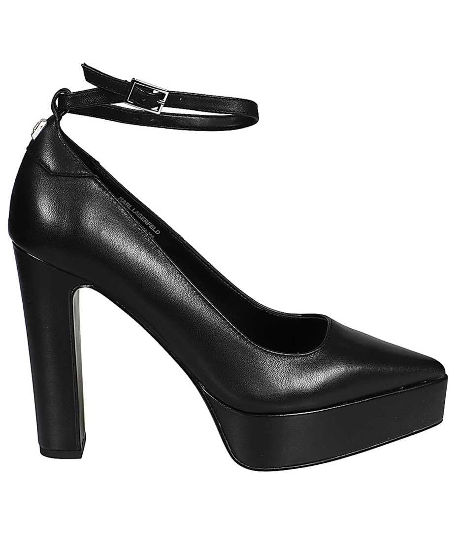 Karl Lagerfeld Leather pointy-toe pumps Zwart