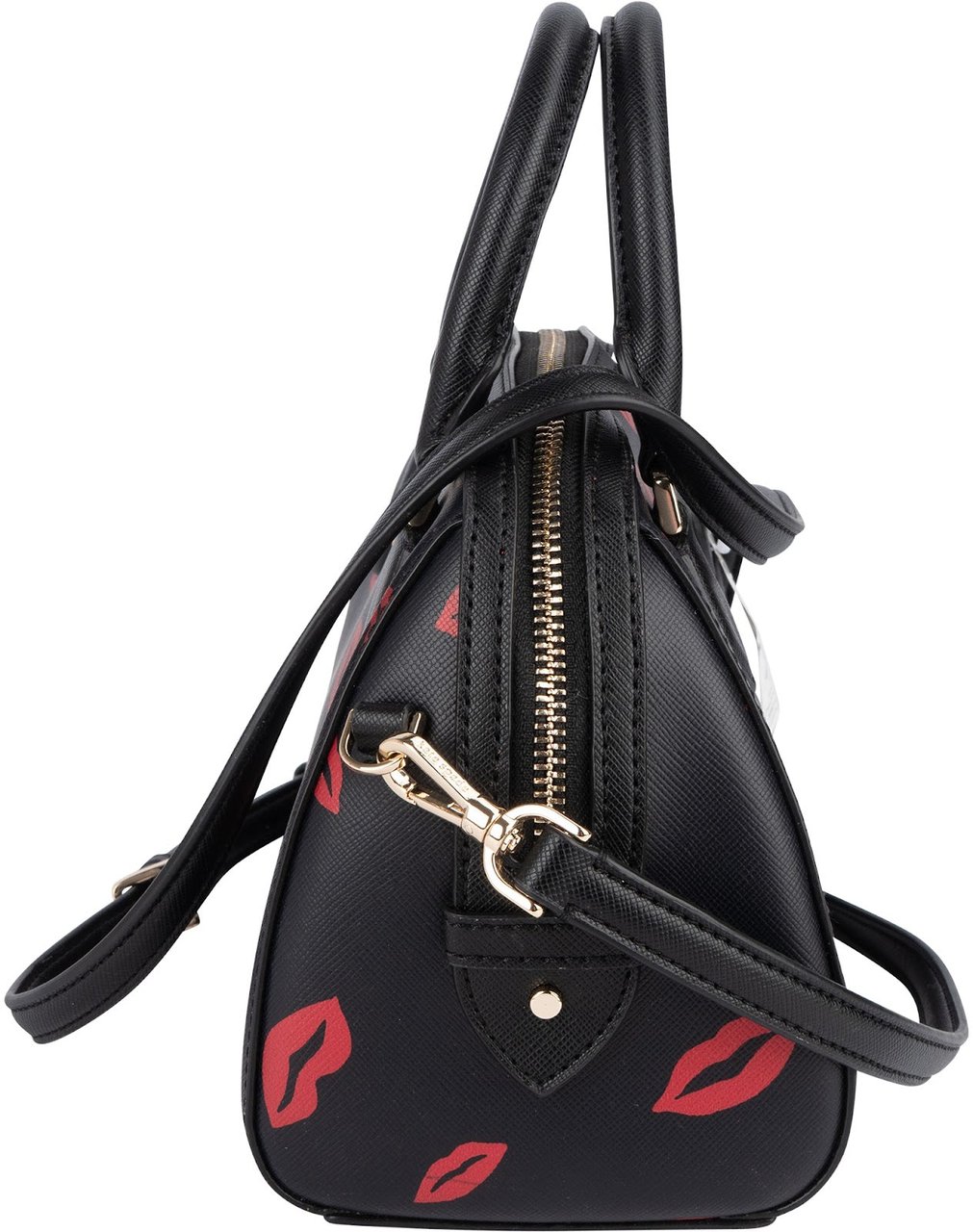 Kate Spade New York Kate Spade Rowe Mini Satchel Lip Print Handbag Zwart