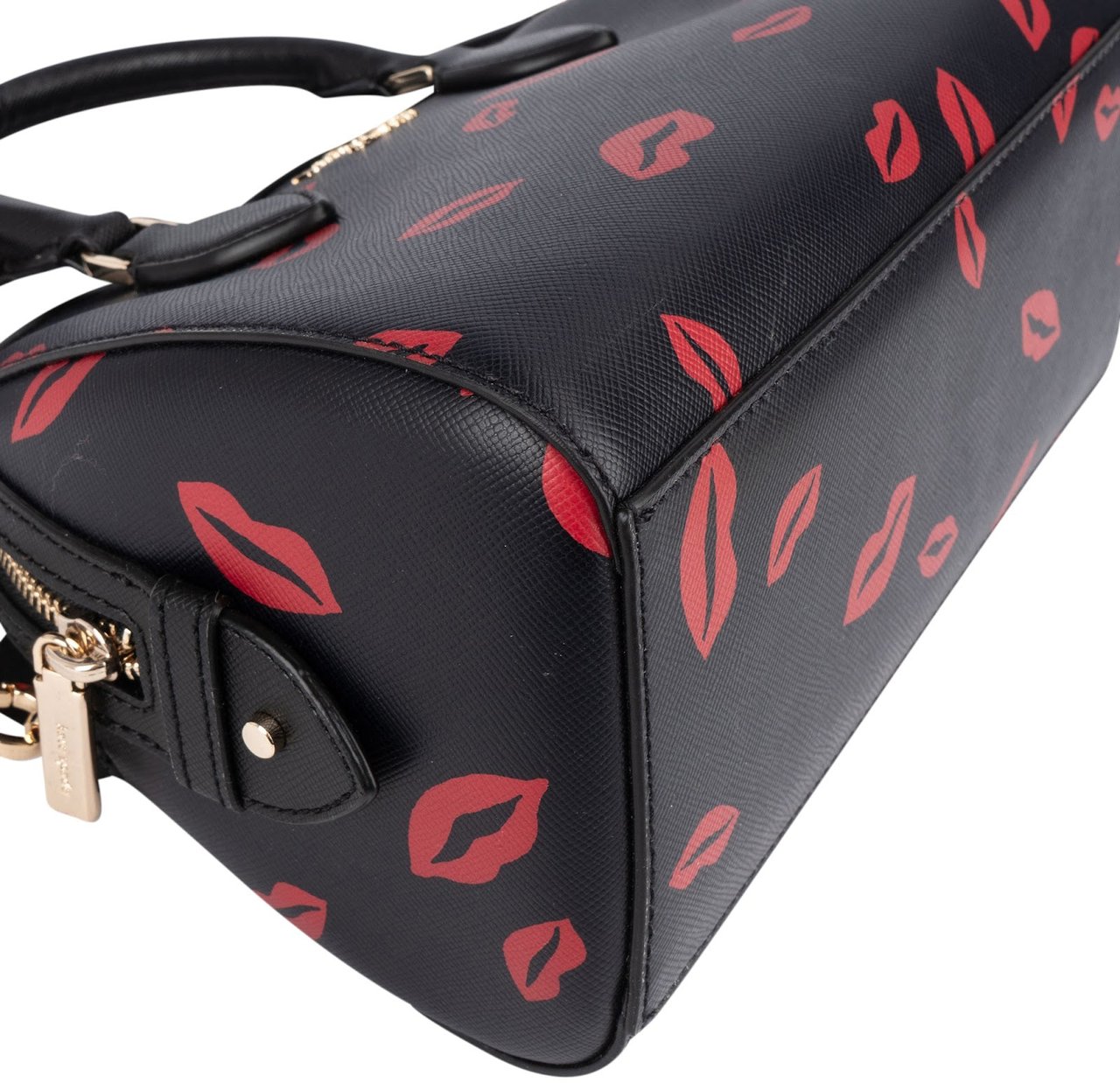 Kate Spade New York Kate Spade Rowe Mini Satchel Lip Print Handbag Zwart