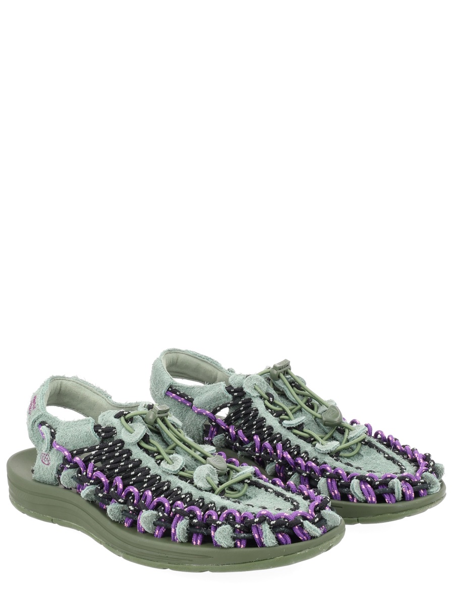 Keen Muted Green Uneek Lea Woven Sandal Grijs
