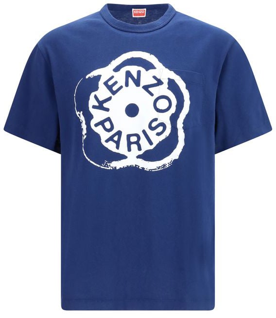 Kenzo Kenzo Blue Cotton T-Shirt Blauw