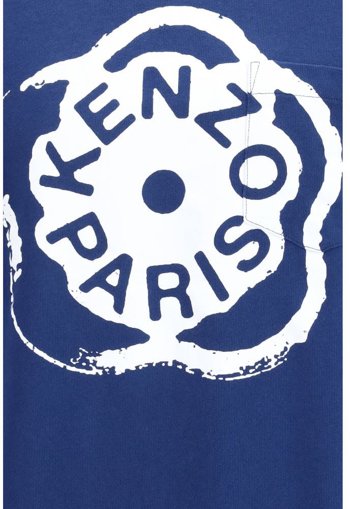 Kenzo Kenzo Blue Cotton T-Shirt Blauw