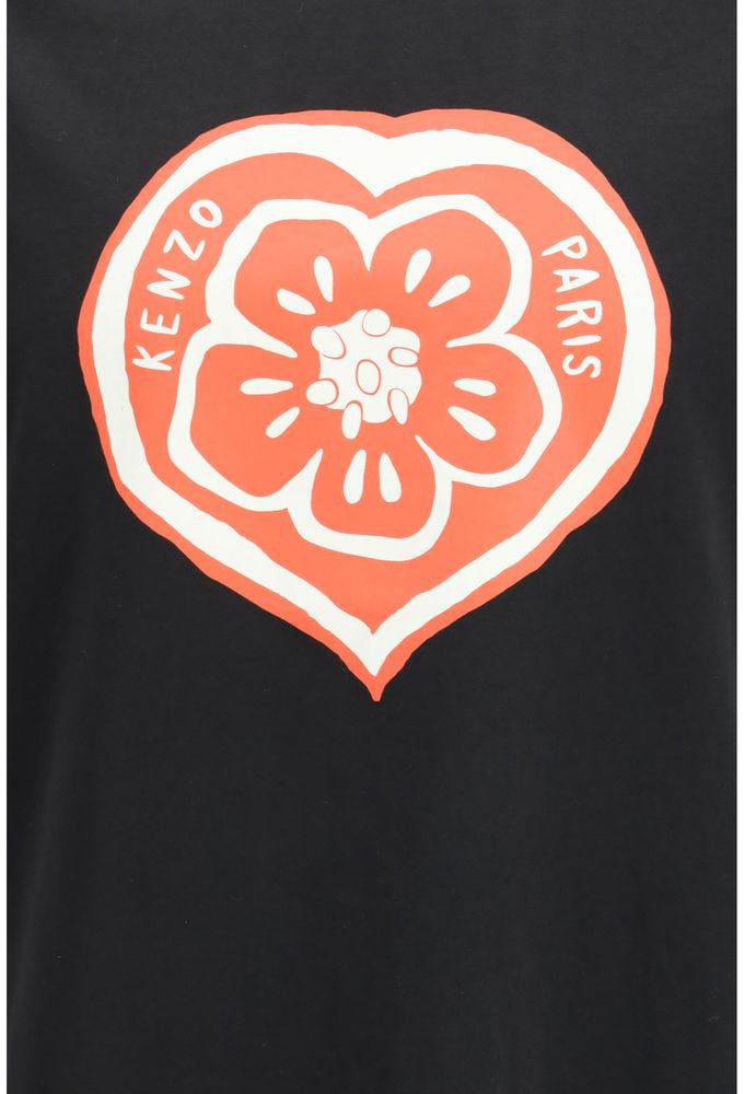 Kenzo Kenzo Black Cotton T-Shirt Zwart