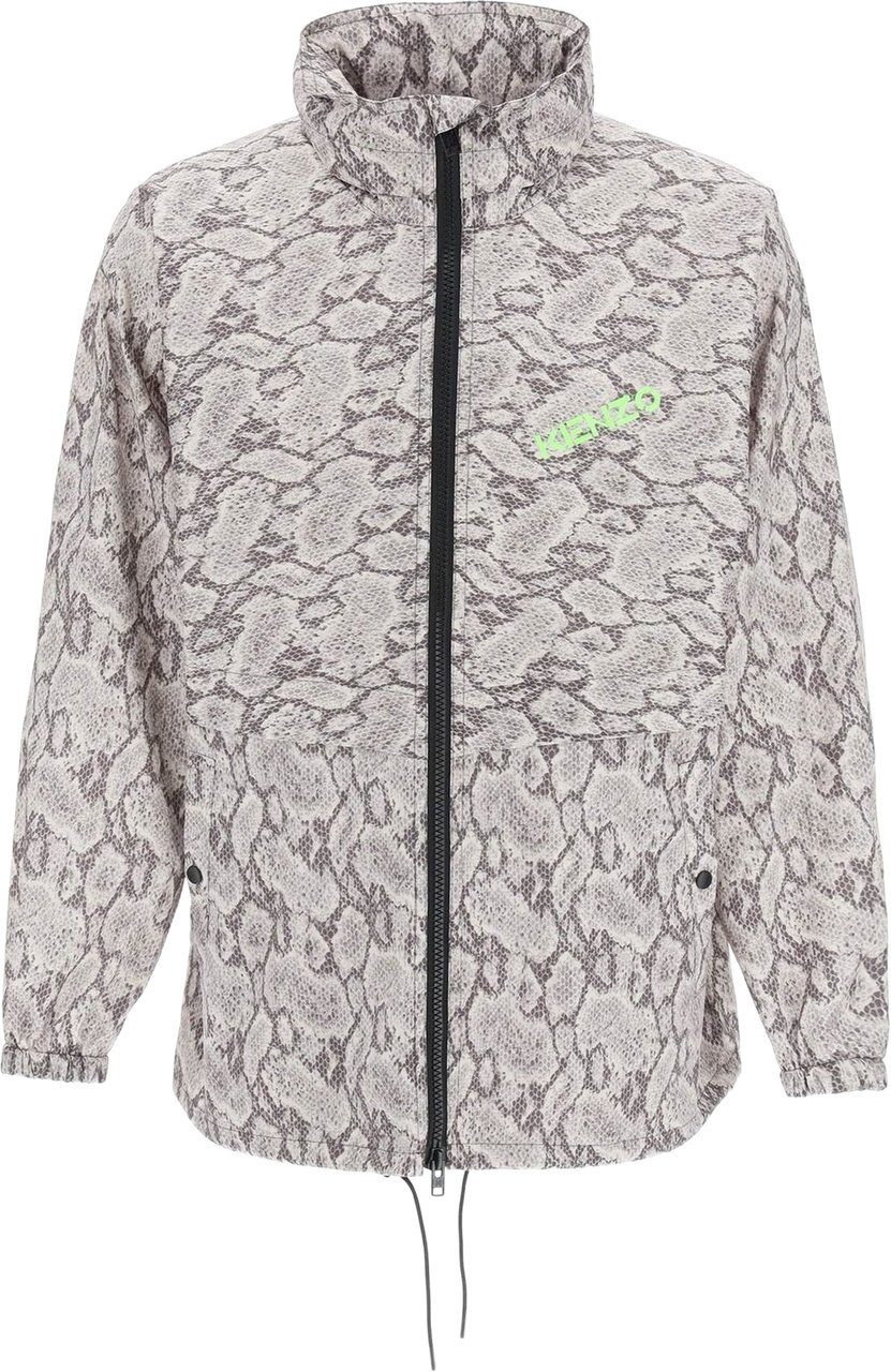 Kenzo Snakeskin Printed Jacket Beige