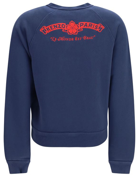 Kenzo Blue Cotton Sweatshirt Grijs