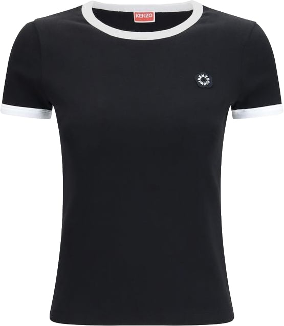 Kenzo Black Cotton T-Shirt Zwart