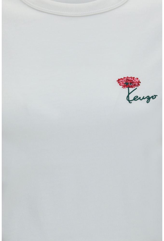 Kenzo White Cotton T-Shirt Wit