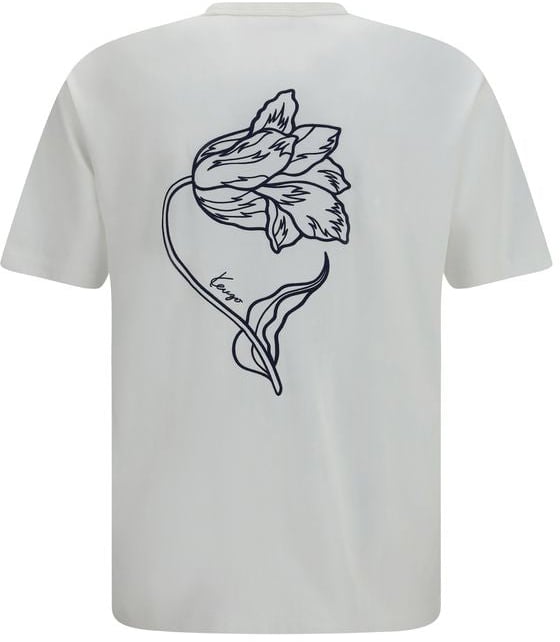 Kenzo White Cotton T-Shirt Wit