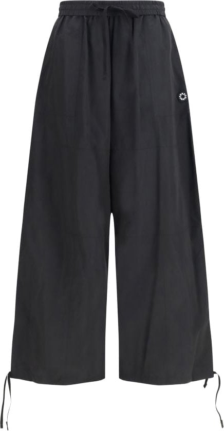 Kenzo Black Polyester Casual Pants Zwart