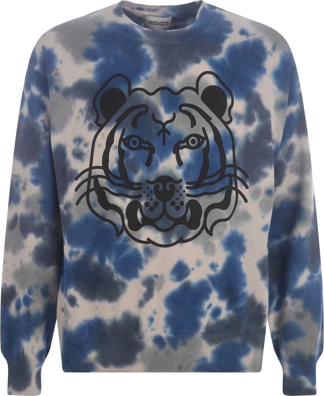 Kenzo Cotton Printed Sweater Grijs