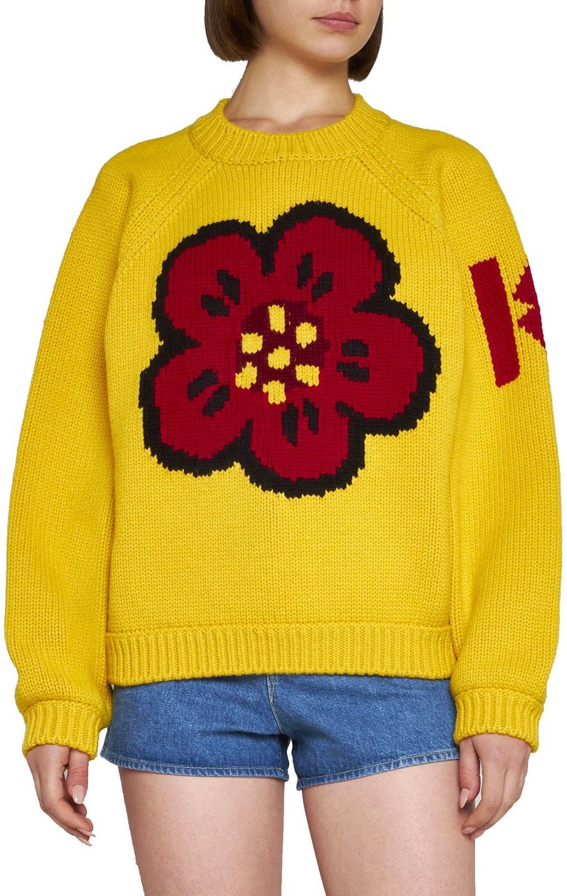 Kenzo Cotton Pullover Geel