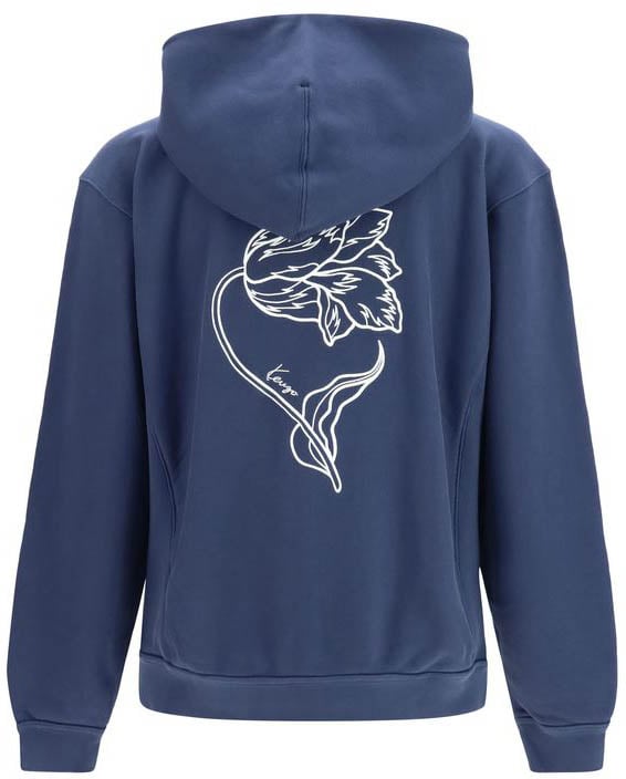 Kenzo Blue Cotton Sweatshirt Blauw