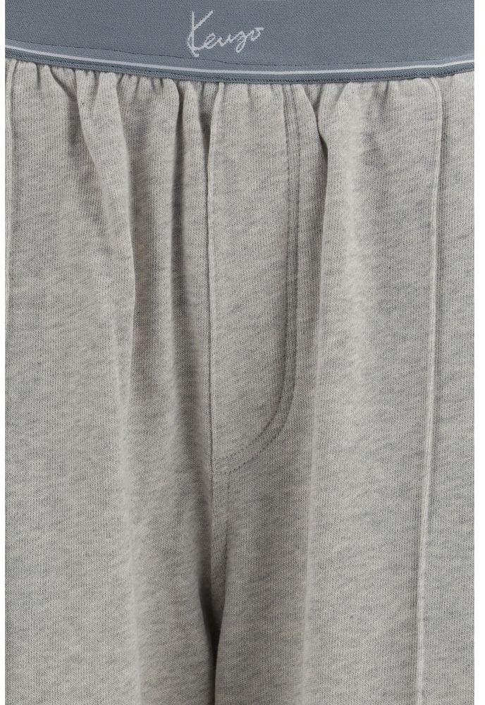 Kenzo Gray Cotton Joggers (Workout Pants) Grijs