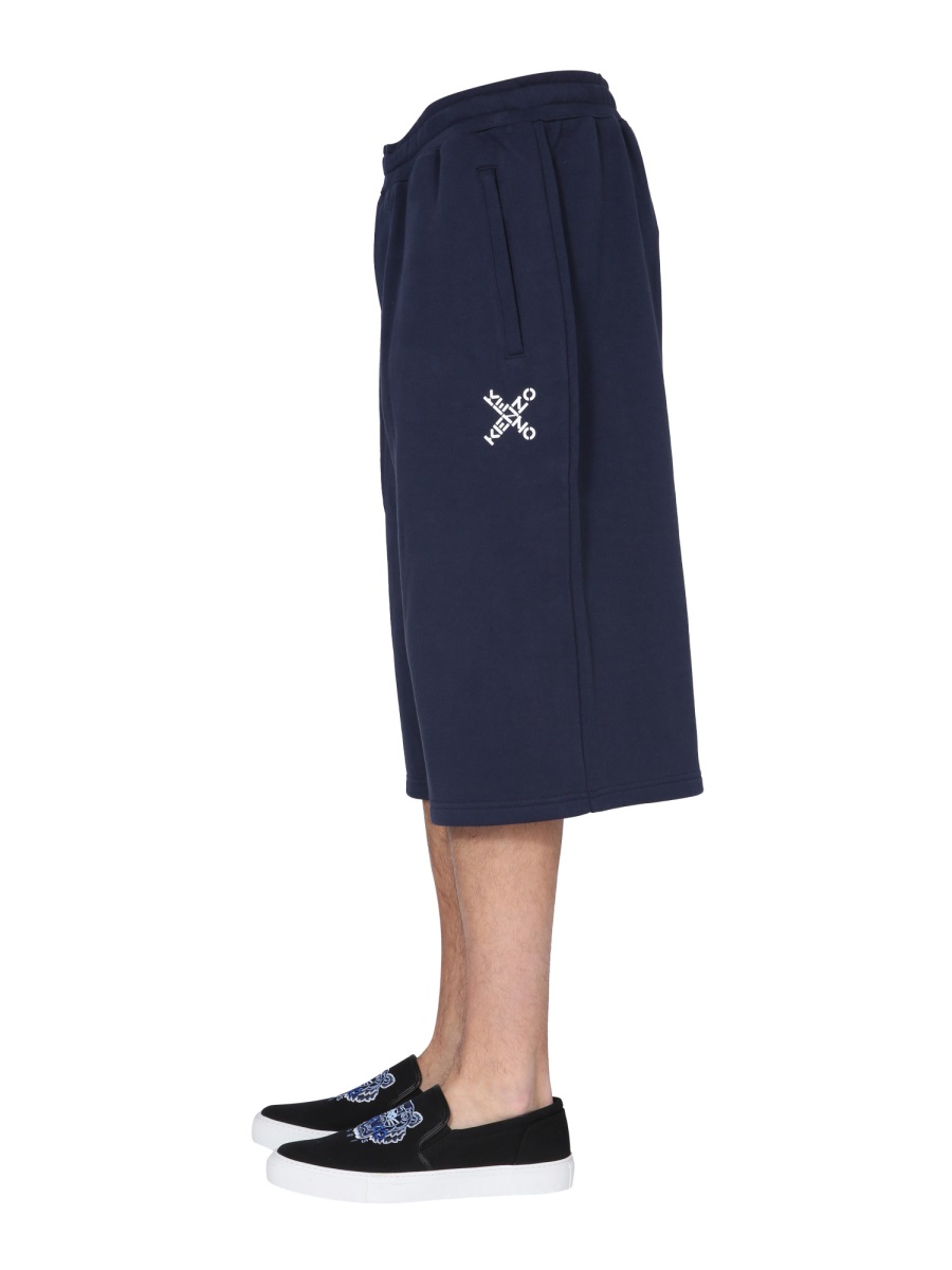 Kenzo COTTON SWEATSHIRT SHORTS Blauw