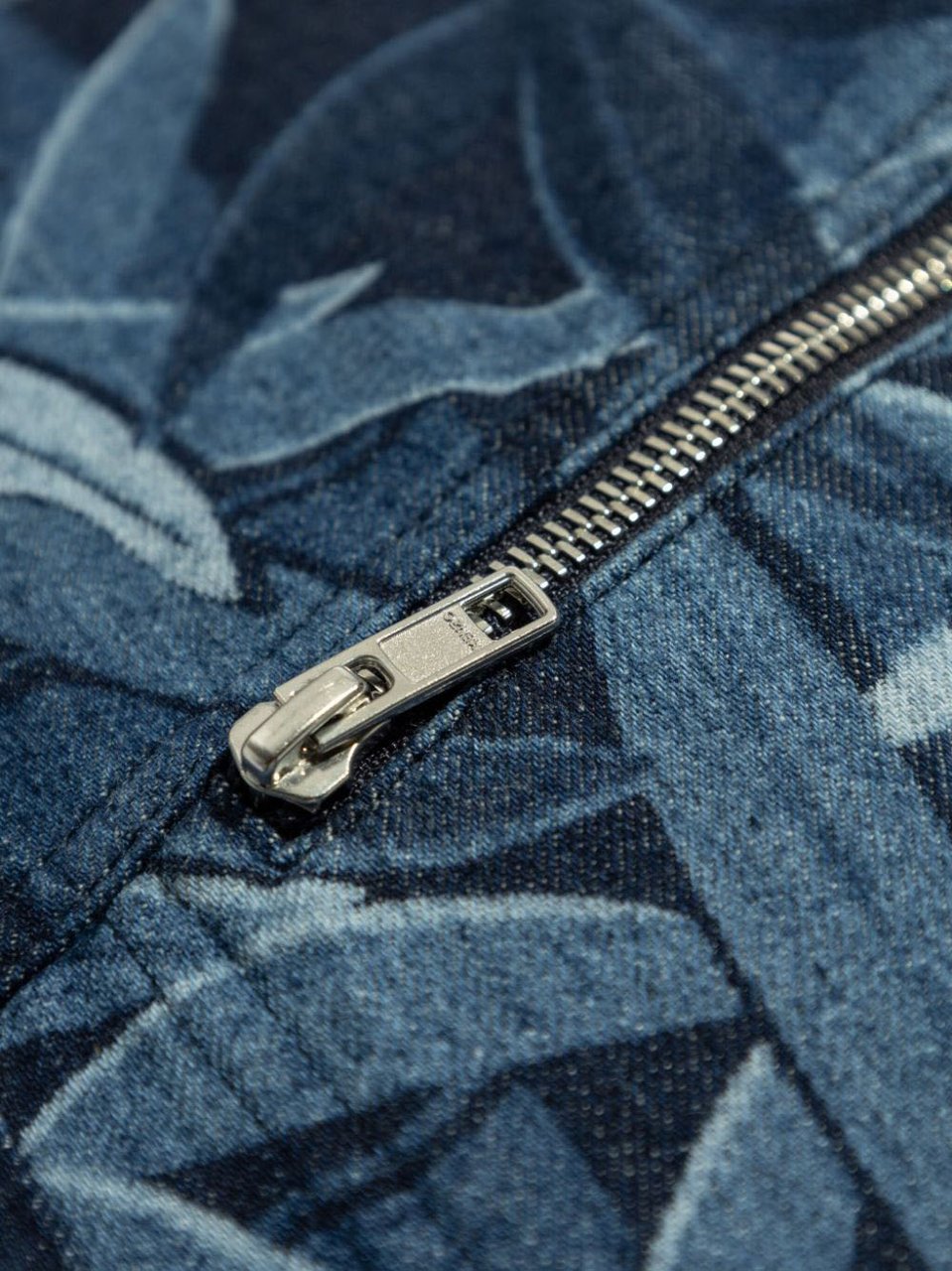 Kenzo Indigo Blue Zip-Up Jacket Grijs