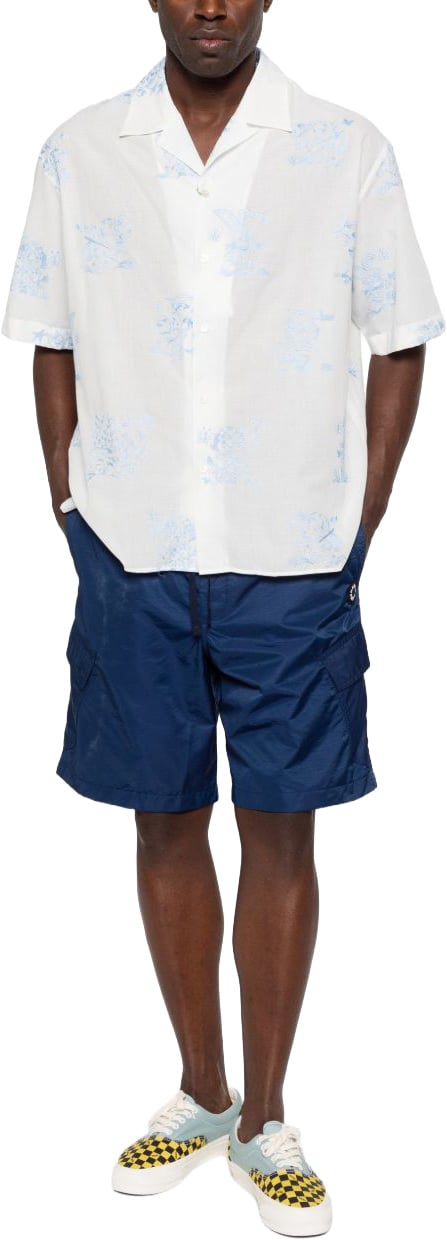 Kenzo Silk And Nylon Cargo Short Zwart