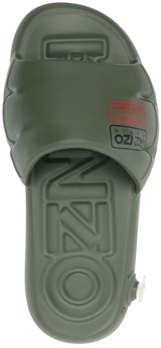 Kenzo Molded Footbed Sandals with Embossed Details Grijs