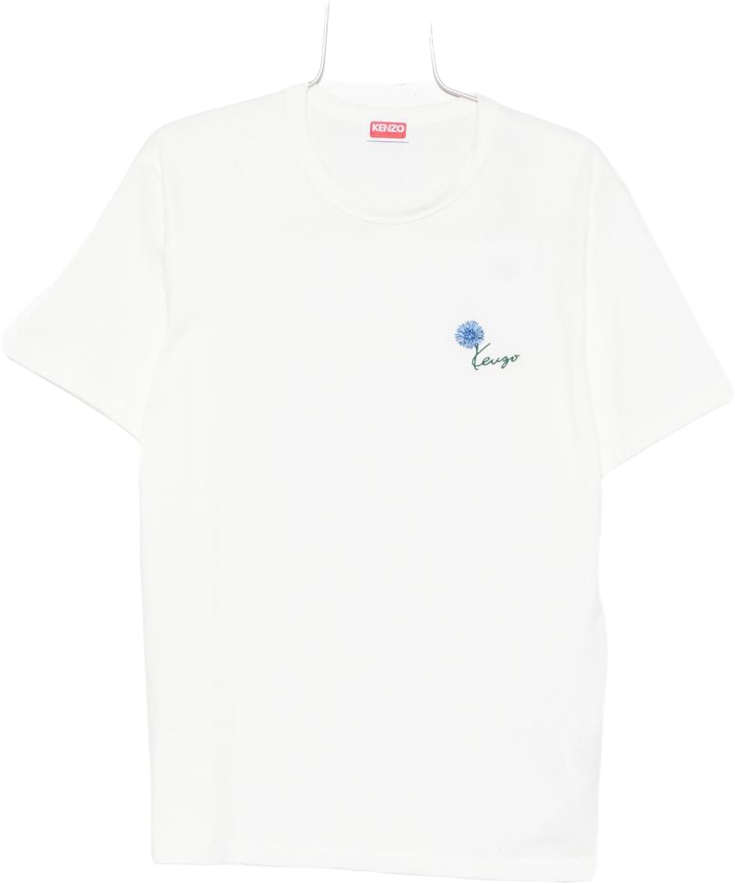 Kenzo Classic Logo Print Round Neck T-Shirt Wit