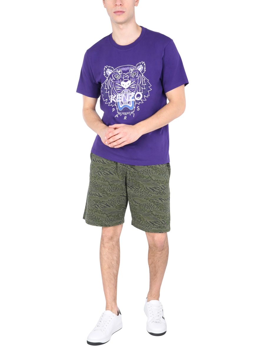 Kenzo BERMUDA WITH ANIMAL PRINT Bruin