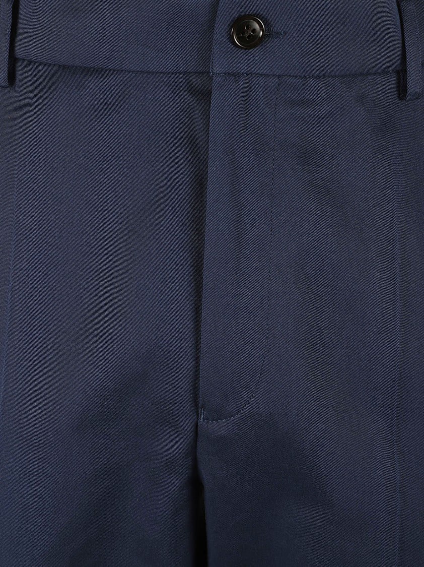 Kenzo Tailored Fit Trousers With Classic Waistband Zwart