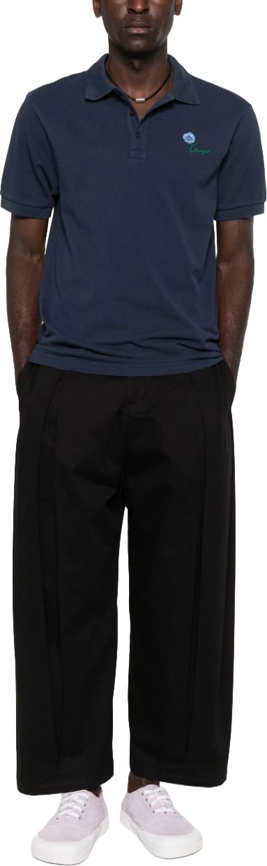 Kenzo Minimalist Crew Neck Short Sleeve Polo Blauw