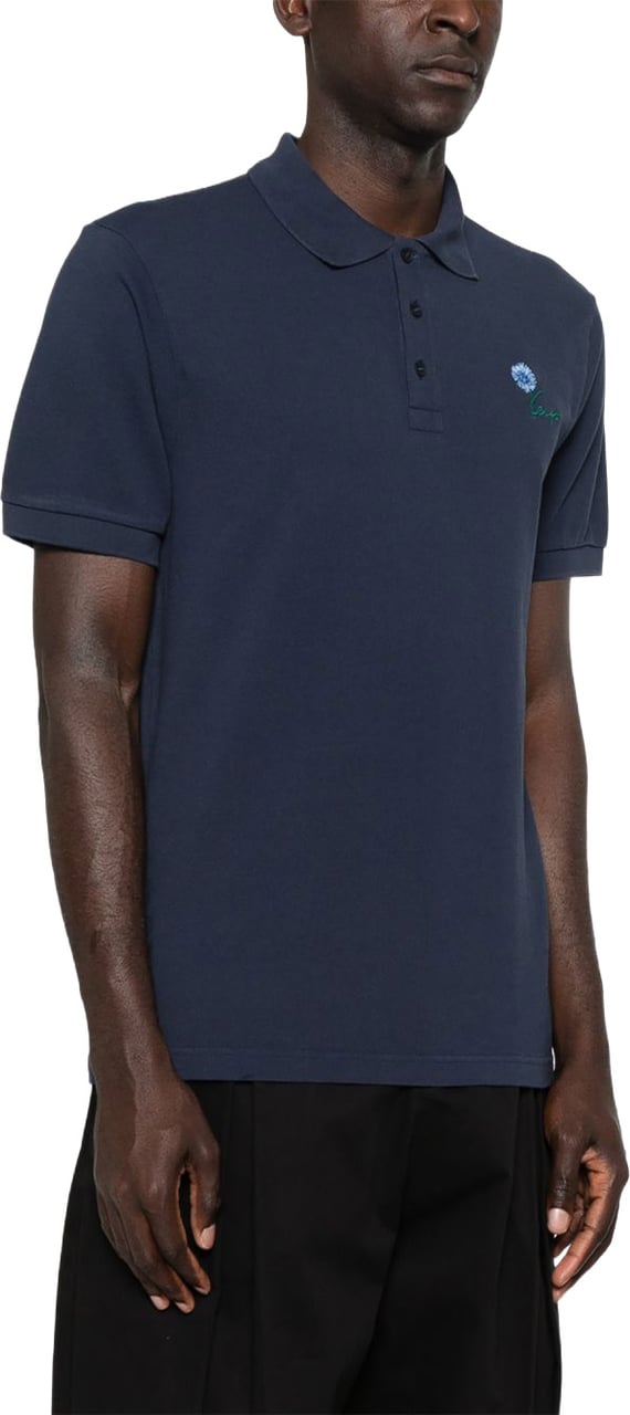 Kenzo Minimalist Crew Neck Short Sleeve Polo Blauw